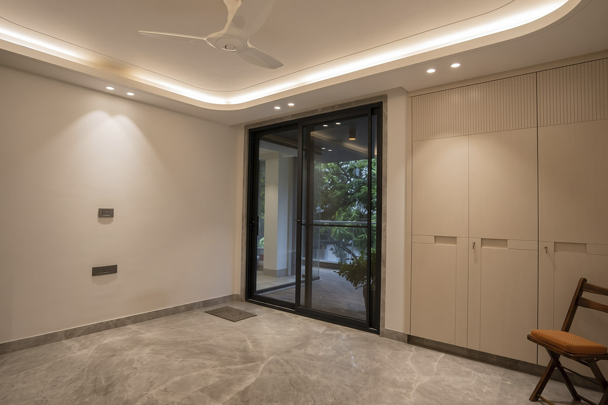 Elegant room with modern Sliding DOORs